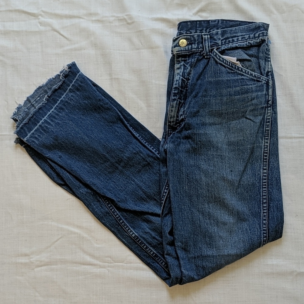 Vintage 70s Lee jeans frayed edge